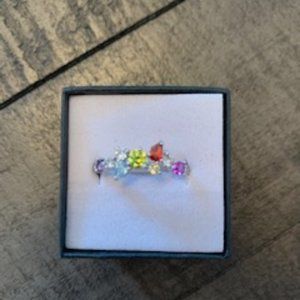 Bomb Party Ring Array of Multi Color Size 10 Brand New in Box